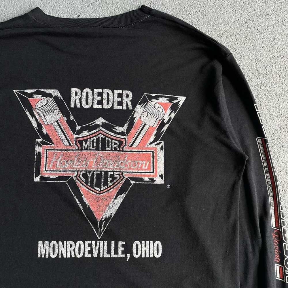 Vintage 1980s Harley Davidson LongSleeve - Picture 2 of 5